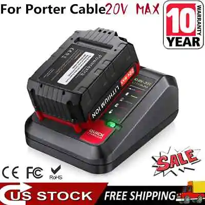 Charger For PORTER CABLE 20V Max Lithium Ion 20 Volt 18v Battery PCC692L US • $21.89