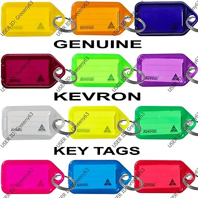 £39.95 • Buy KEVRON Plastic Key Click Tags Labels Assorted Colours Fobs Card ID Heavy Duty