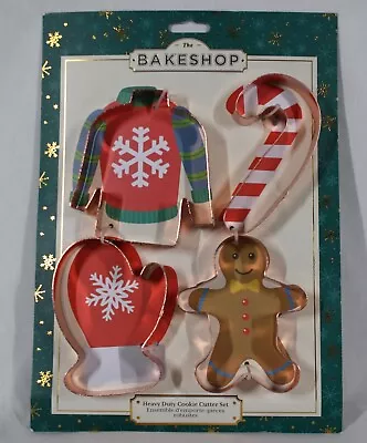The Bakeshop 4 Copper Colored Stainless Steel Christmas Cookie Cutters • $22.99