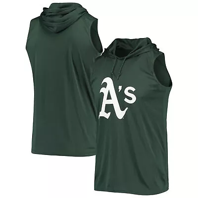 Men's Stitches Green Oakland Athletics Sleeveless Pullover Hoodie • $35.99
