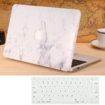 £11.99 • Buy White Marble Hard Case +Keyboard Skin For Macbook Air Pro 11 12 13 15'' & Retina