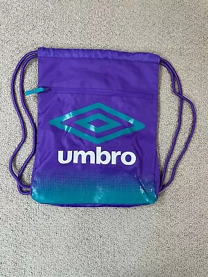 Umbro Drawstring Purple Backpack Bag New • £12.54