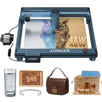 Longer 44-48W Laser Engraver - High-Precision Cutting Machine For Wood And Metal • $1096.19