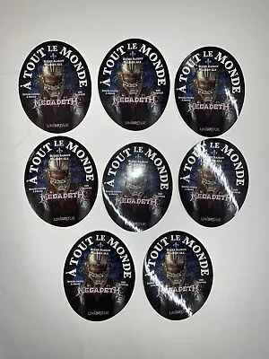 Megadeth Sticker Lot Of 8 Unibroue Tout Le Monde Beer Stickers FREE SHIPPING!! • $9.99