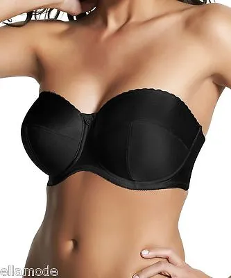 Fantasie Ivory Rose Strapless Underwired Bra 30  D Black Nude 30D Free UK Ship • £9.50