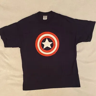 Vintage Captain America T-Shirt Size XL 1999 1990s Marvel Comics Shield Avengers • £20