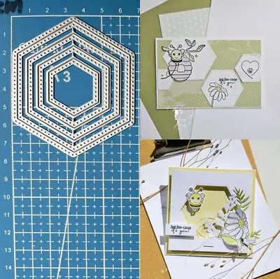Hexagons Metal Cutting Dies Scrapbooking Embossing Paper Card Crafts Stencil DIE • $3.23