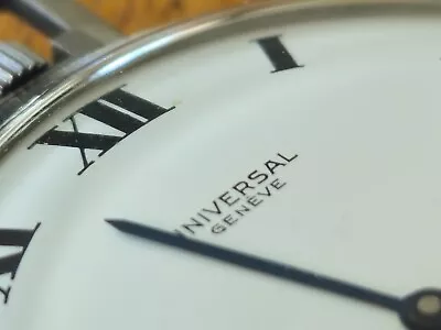 Universal Geneve Ultra Thin White Shadow Pocket Watch 41mm Stunning Piece • £160