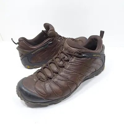 Merrell Hiking Shoes Chameleon 7 SLAM LUNA LTR Men Size 11 Brown Leather J95341 • $39.99