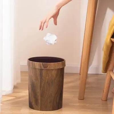 Bedroom Outdoor Retro Kitchen Trash Can Waste Basket Rubbish Bucket Garbage Bin • $24.59