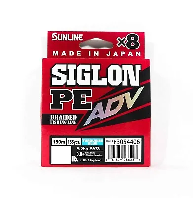 Brand New - Sunline Siglon PE ADV X8 150m Turquiose Blue Fishing Line - Choose L • $34.95