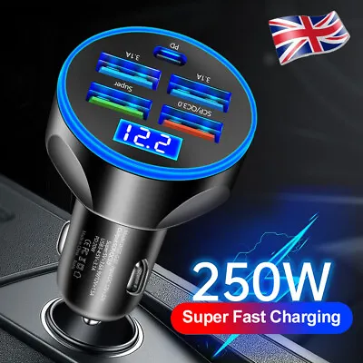 4 USB Port Super Fast Car Charger Adapter For IPhone Samsung Android Cell Phone • £7.85