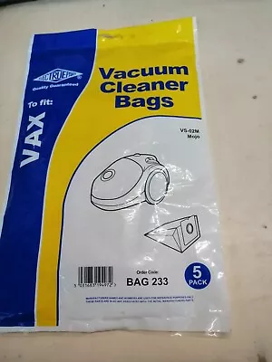 VAX MOJO Vacuum Cleaner Bags Mojo VS-02 Series 5 Bags BAG 236 Will Be Sent  • £6.79