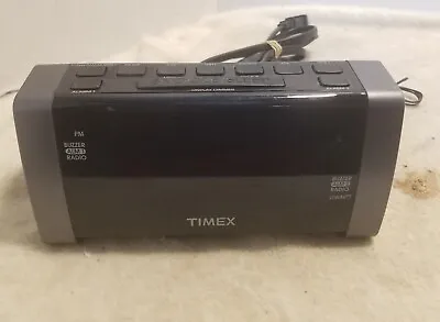 TIMEX T235 Digital Tuner Alarm Clock Radio Large Display MP3 Aux Line In • $9