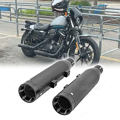 3  Slip-On Agreesive Muffler Exhaust For Harley Sportster XL Iron 883 1200 2014+ • $140.99