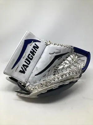 Vaughn V7 INT XF Velocity Goalie Goaltender Glove Leather Pad White Blue Black • $80.50