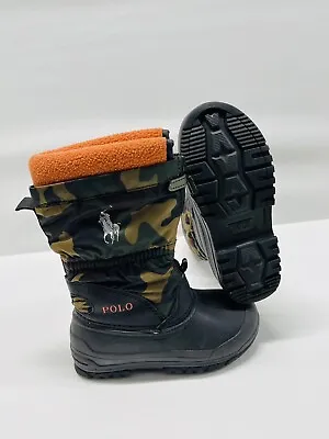 Polo Ralph Lauren Avalanche Zip Winter Boots Kid’s Size 12 • £40.21