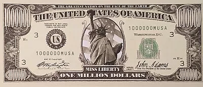 ORIGINAL $1000000 (1 Million) DOLLAR BILL NOVELTY. Looks & Feels Real • $2.75