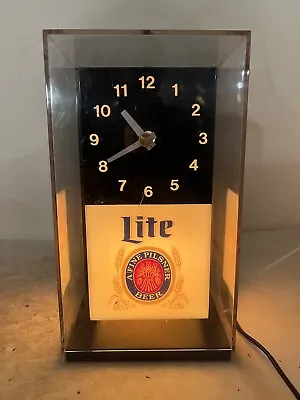 MILLER LITE BEER LIGHT UP CLOCK Works • $50