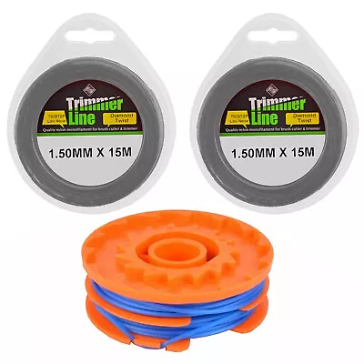 5m Twin Spool + 2 Lines For QUALCAST GGT4502 GGT450A1 GGT600A1 Strimmer Trimmer  • £15.14