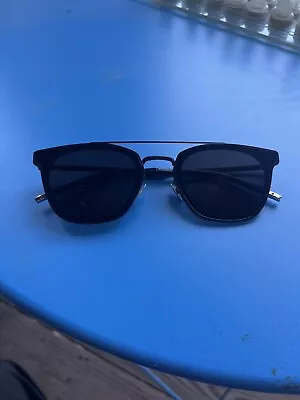 Authentic Saint Laurent SL 28 METAL 001 Black Metal Square Sunglasses Grey Lens • $60