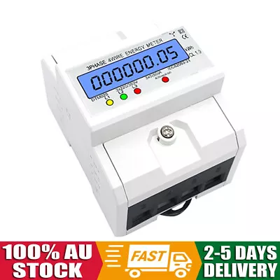 3 Phase 4 Wire Energy Meter 80A LCD Digital Electric Power Meter With Backlight • $35.99