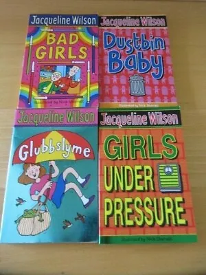 £4 • Buy Set Bundle Jacqueline Wilson Books Bad Girls Dustbin Baby Glubbslyme Under Press