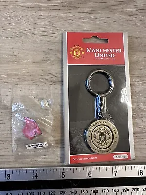 Vintage Manchester United Pin Badge And Key Ring Man Utd • £9.99
