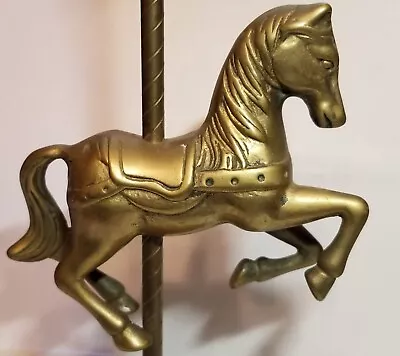 Vintage Solid Brass Carousel Horse -  8  Tall • $25