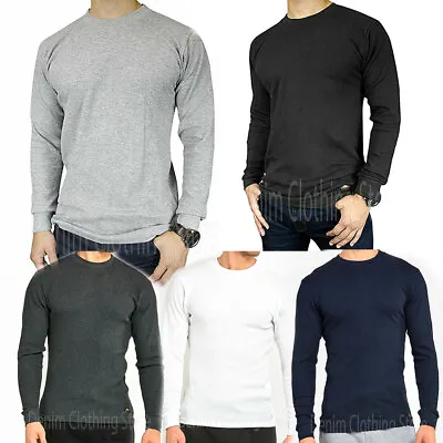 Men Thermal Shirts Long Sleeve Shirts Base Layer Underwear Waffle Cold Weather • $14.50