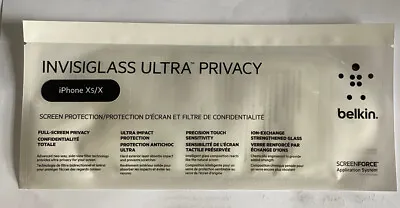 £2.49 • Buy Belkin IPhone 11 Pro/XS/X Invisiglass Ultra Privacy Screen Protector Screenforce