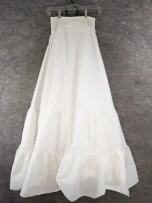 Sydney Bush Petticoat Crinoline Womens 12 White High Waist Stiff Netting A-line • $15.74