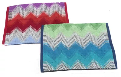 MISSONI HOME TWO HAND TOWELS  COTTON SPECIAL EDITION 16x28in 40x70cm Selma 100 • $85