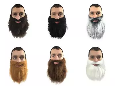 Adults 8  Length Faux Fur Pirate Gnome Dwarf Beard Facial Hair Fancy Dress • £4.95