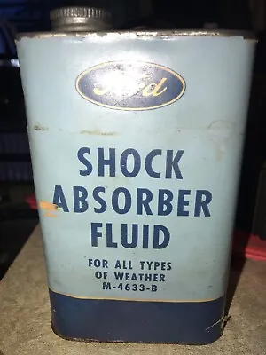 Vintage FORD SHOCK ABSORBER FLUID 1 PINT CAN Paper Label NOS • $149.99