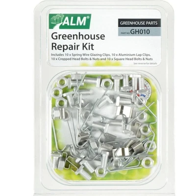 £5.99 • Buy Greenhouse Repair Kit W Z Clips Square Nuts Bolts Fixing Spares Parts 10Each ALM