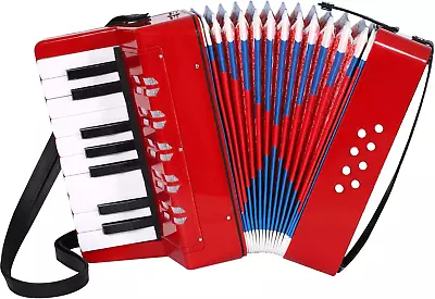 Accordion 17 Keys Mini AccordianMusical InstrumentButton Accordion Gifts For B • $62.99