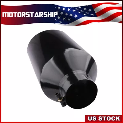 1X Black Stainless Steel Bolt-On Diesel Exhaust Tip 4  Inlet 8  Outlet 15  Long • $39.89