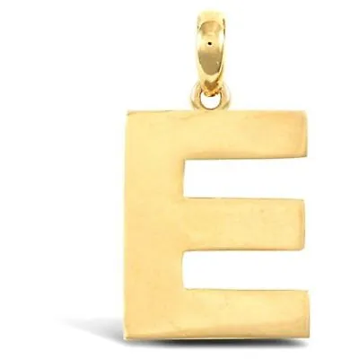 Initial E 9ct Gold Pendant Solid Gold Letter Initial 9ct Yellow Gold • £59.99