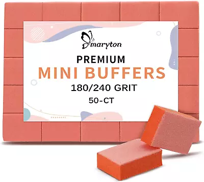 Mini Nail Buffer Blocks - 180/240 Grit Professional Salon Orange Buffers - Buff  • $10.49