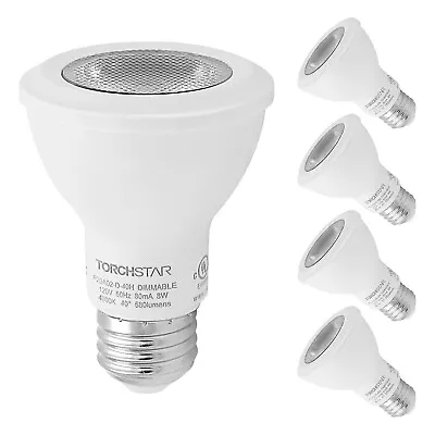 4-Pack 8W Dimmable PAR20 LED Light Bulbs 4000K Cool White • $12.99