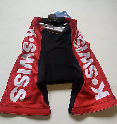 PACTIMO K Swiss Padded Cycling Shorts Black/Red Size XS NEW • $16.95