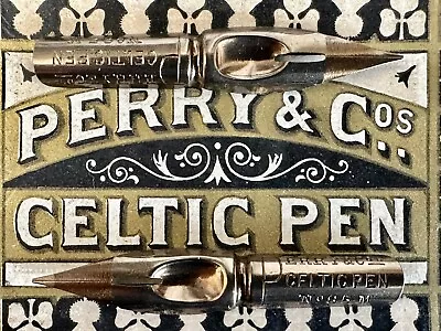 Two Vintage Perry & Co Celtic Pen No. 85M Dip Pen Nibs • $4