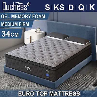 Duchess QUEEN DOUBLE KING SINGLE Mattress Bed Euro Top Pocket Spring Medium Firm • $159