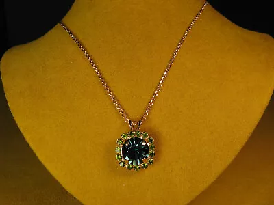 MARIANA NECKLACE SWAROVSKI CRYSTALS BEAD PENDANT Green Blue RGP Gift Graduation • $71