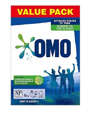 Omo Active Clean Laundry Detergent Washing Powder 5kg 100 Washes • $38.69