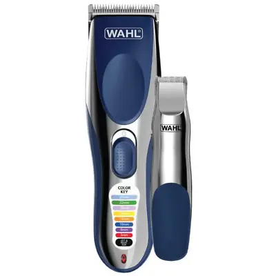 Wahl Color Pro Chrome Cordless Hair Clippers & Battery Trimer Combo WA9649-2012 • $103.55