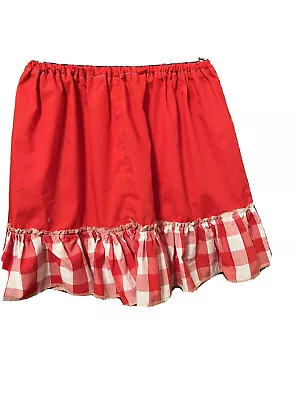 Red And White Checkered Skirt Handmade • $7.23