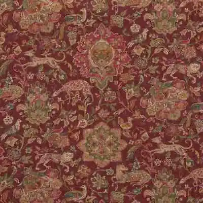 Mulberry Animal Floral Medallion Print Fabric- Wild Things / Plum 2.85 Yd FD2005 • £233.48