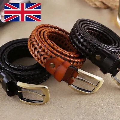 £5.50 • Buy 120cm Thick Braided Leather Belt Random Colour: Deep Brown/red Coffee/black